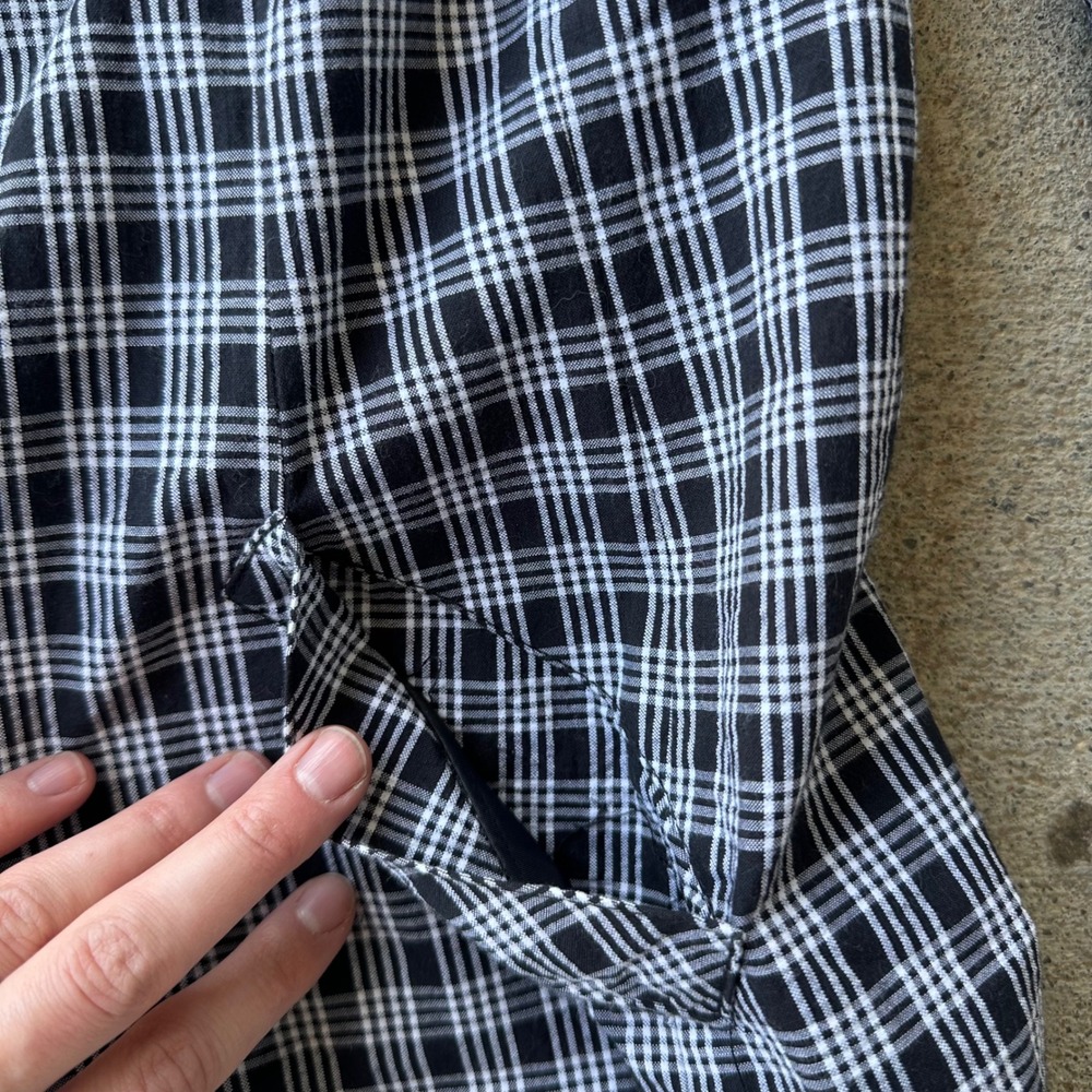 JHC Plaid Blazer Cotton Blend Career Casual Black White Size 8 - Picture 4 of 5